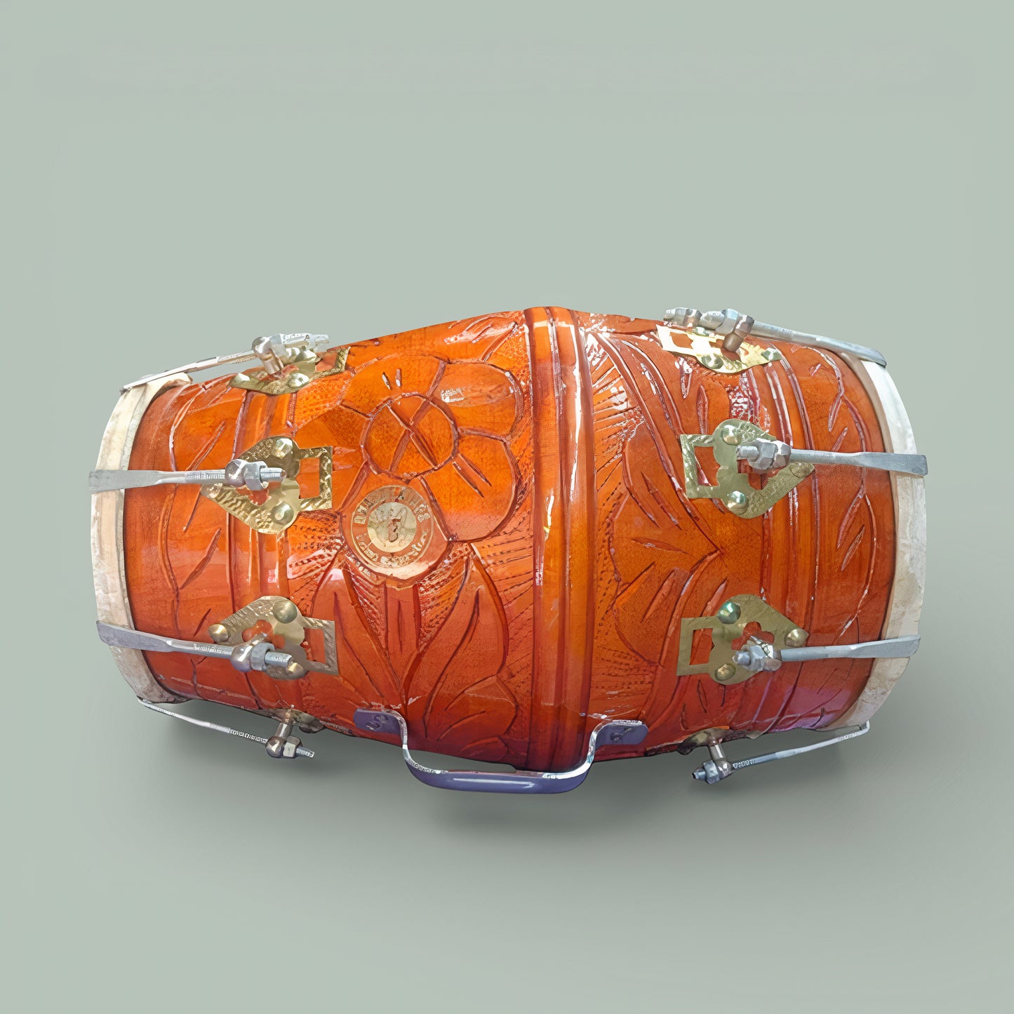 Dholak Carved Oranje Luxe