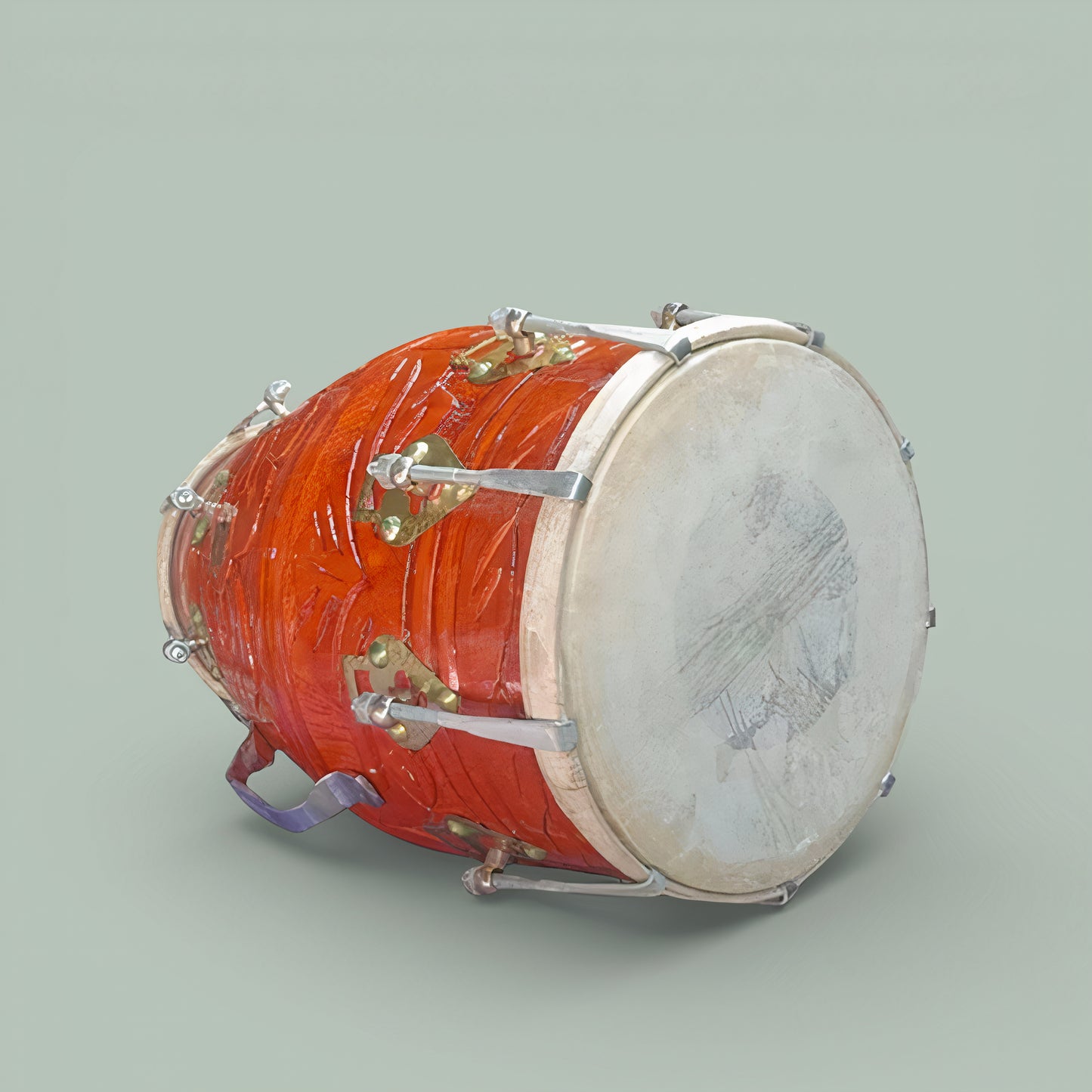 Dholak Carved Oranje Luxe