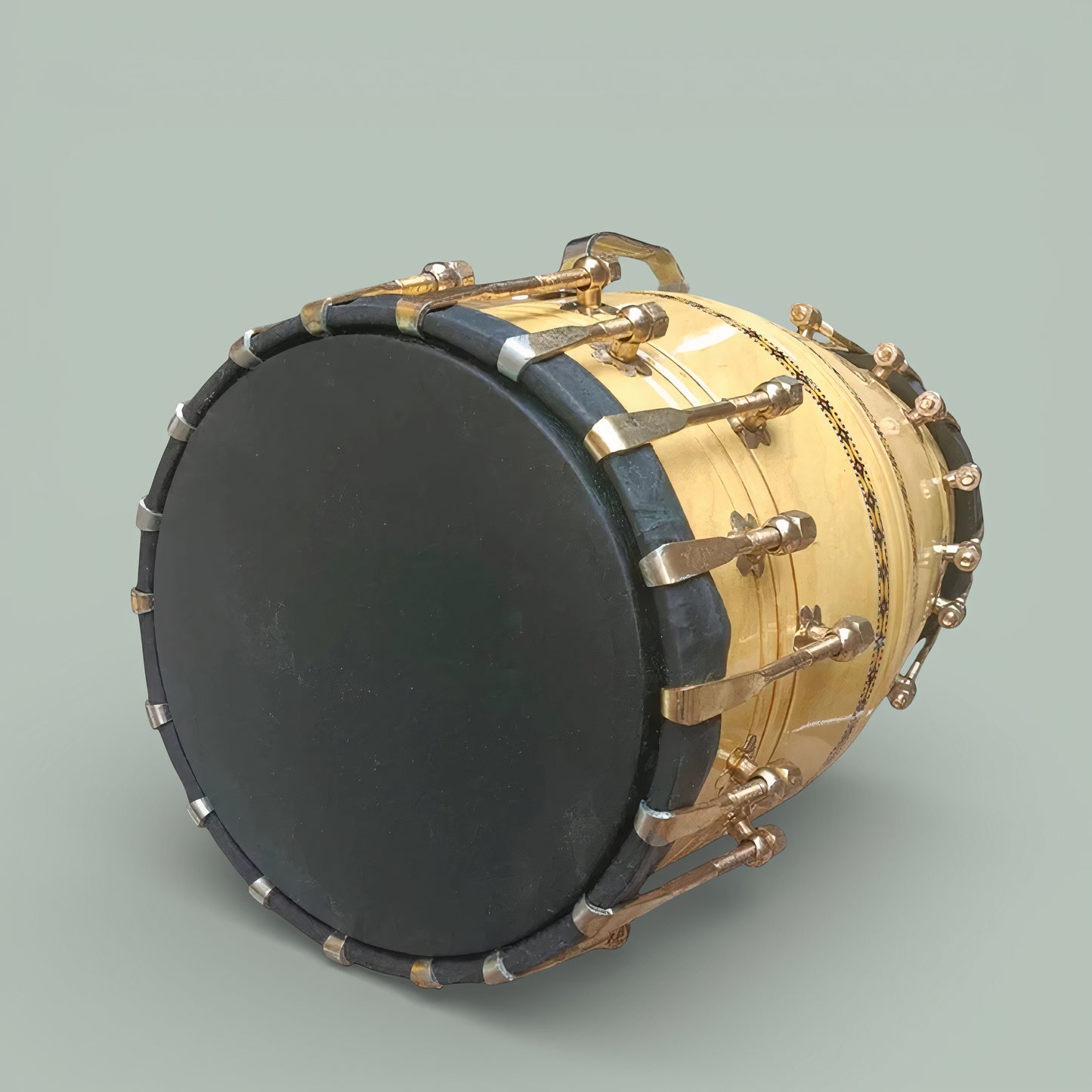 Dholak zwarte vel met haken