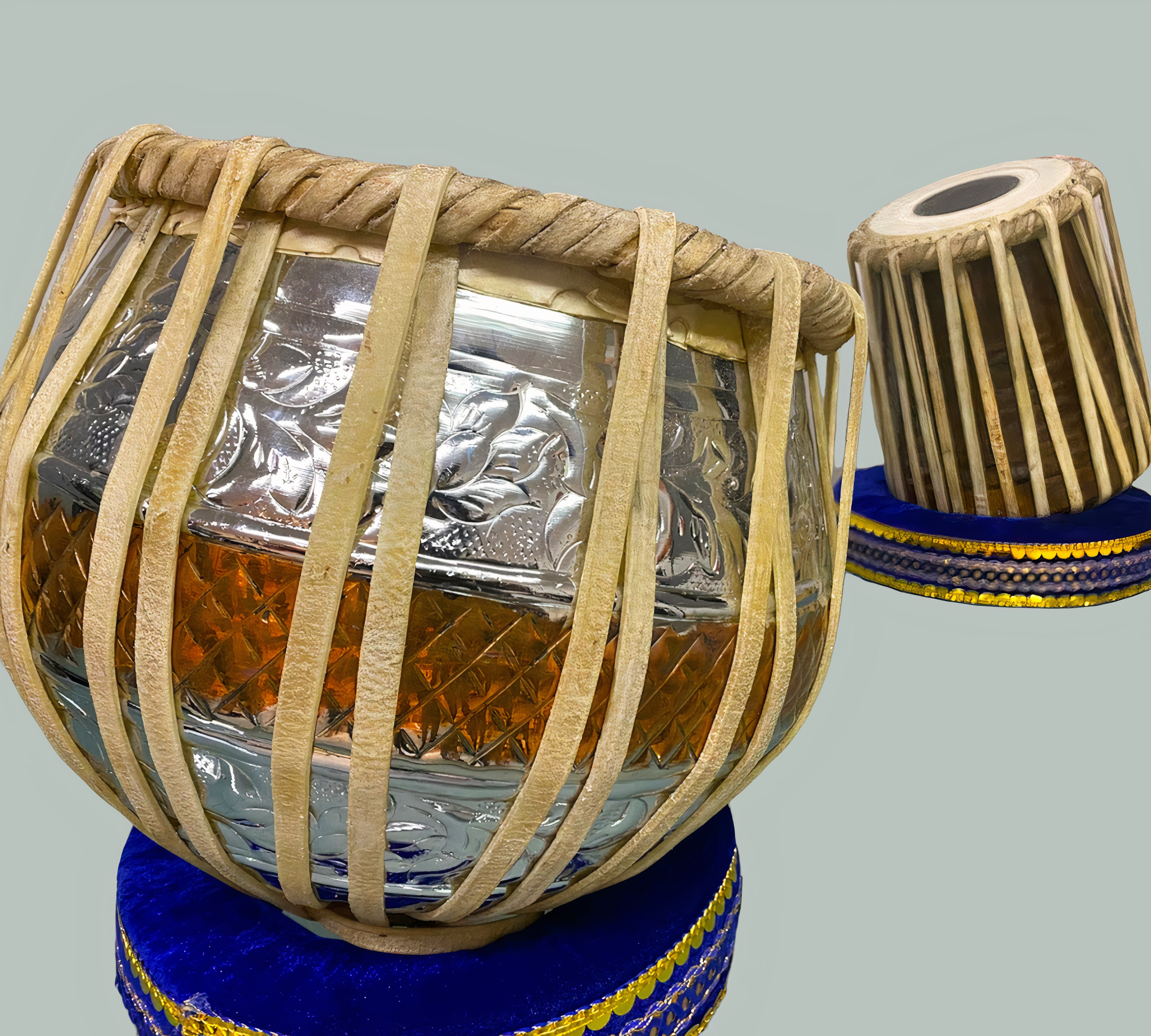 Tabla set Silver & Copper – Bharat Kings Music Palace